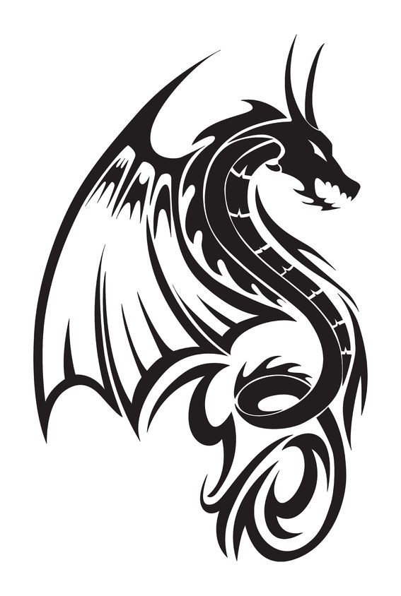 Sticker Dragon noir 