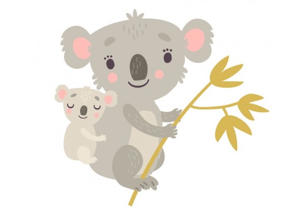 Sticker koala maman et bebe