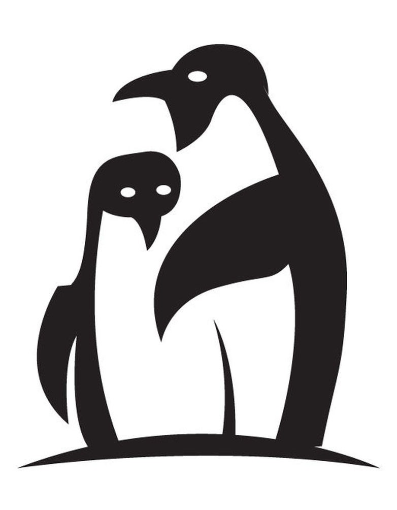 Stickers Deco Pingouin Famille Noir Et Blanc