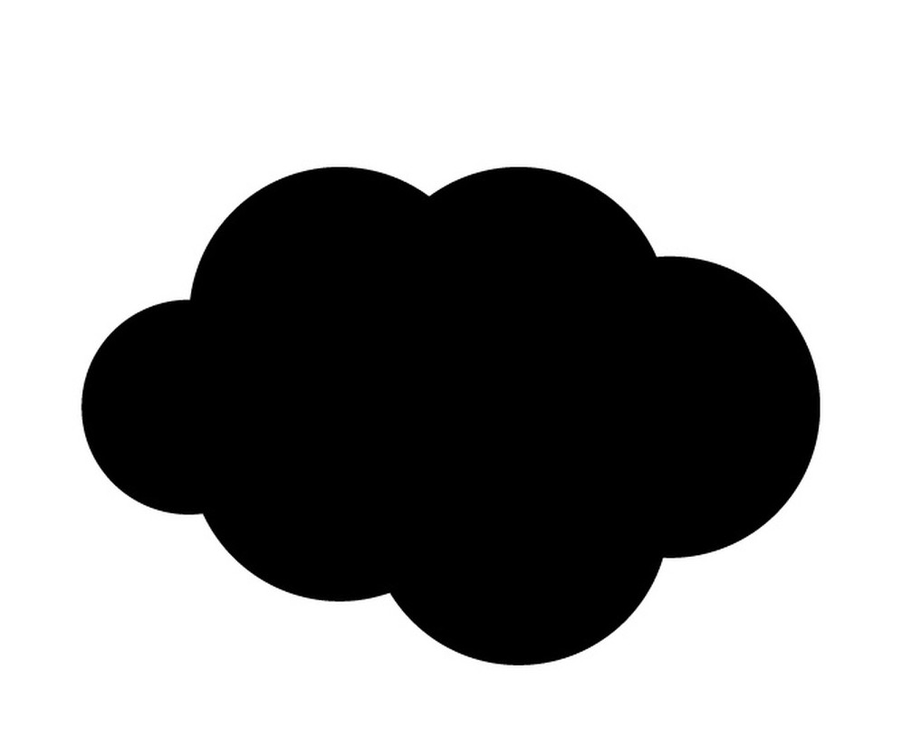 Sticker gros nuage noir