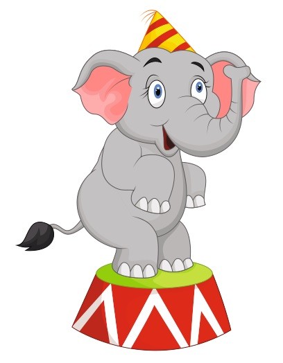 Sticker enfant éléphant de cirque - Stickers chambre enfant